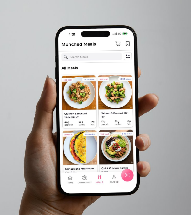 Discover recipes and community in Munched